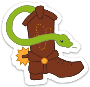 Snake In My Boot 3" sticker