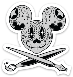 Sugar Skull Mouse 3" sticker