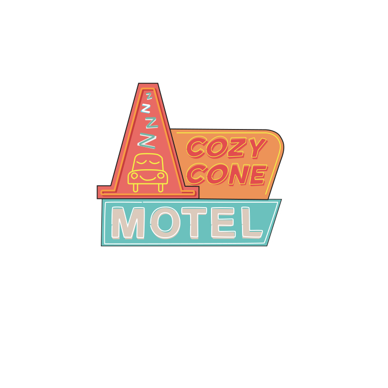 Cozy Cone 3" sticker